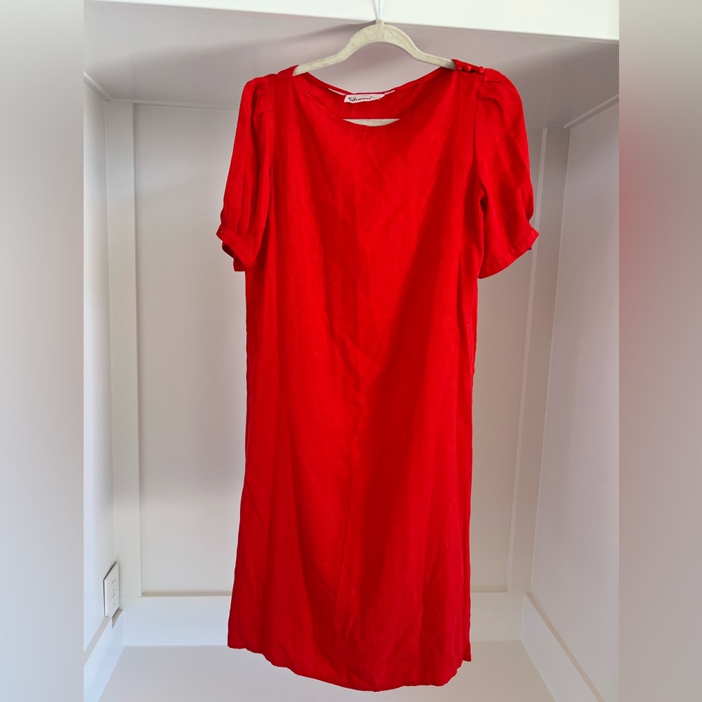 Shawn petite pure silk dress red 8 mod